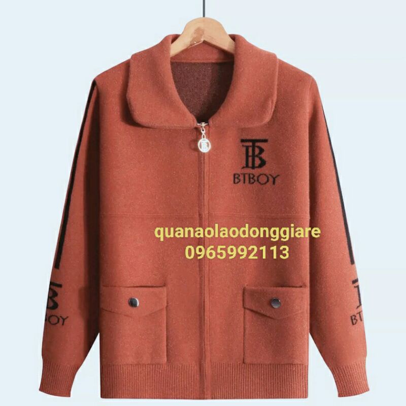 Áo khoác len kéo khoa sang trọng cho nữ trung tuổi
