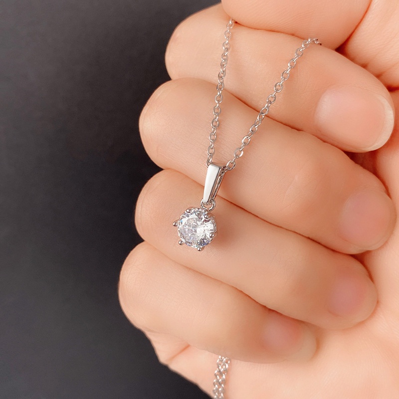 Vòng cổ 6 Móng Đính Đá Zircon Sang Trọng Cho Nữ