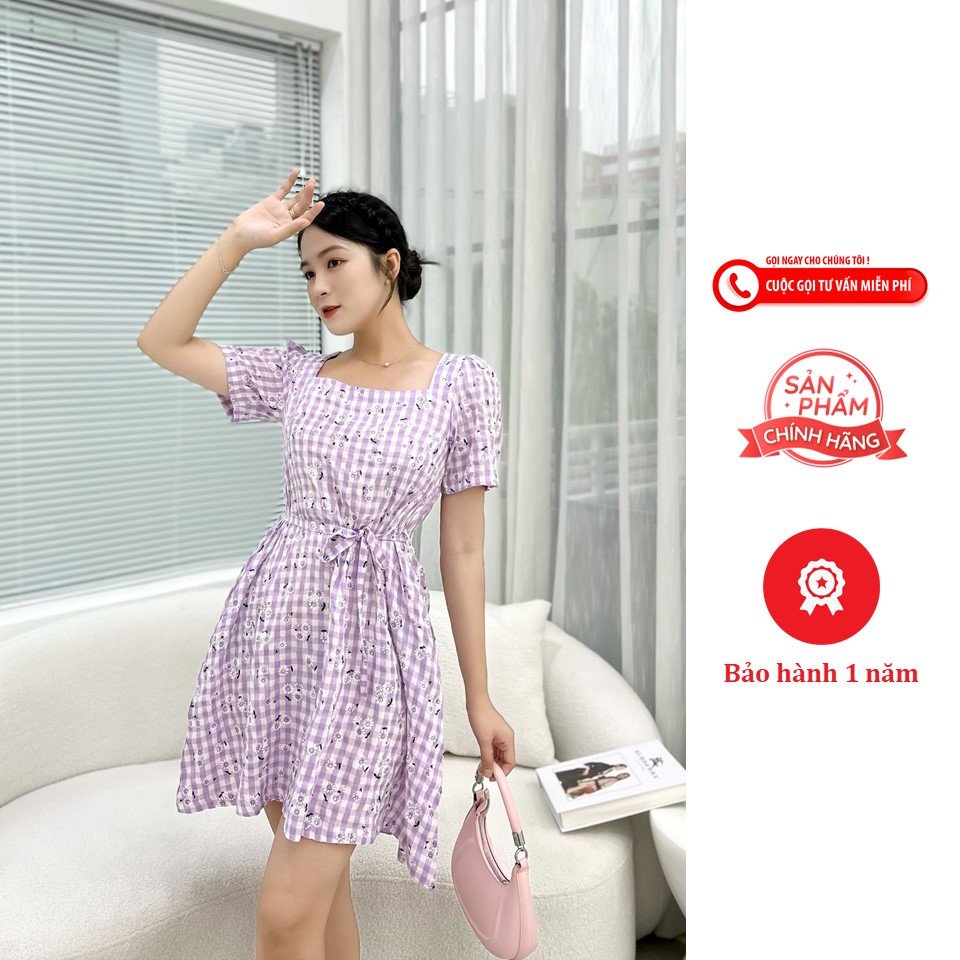 Đầm Suông thô thêu, váy suông, đầm xô in hoa diện hè, váy đi biển xinh the SHEI - TSD092220
