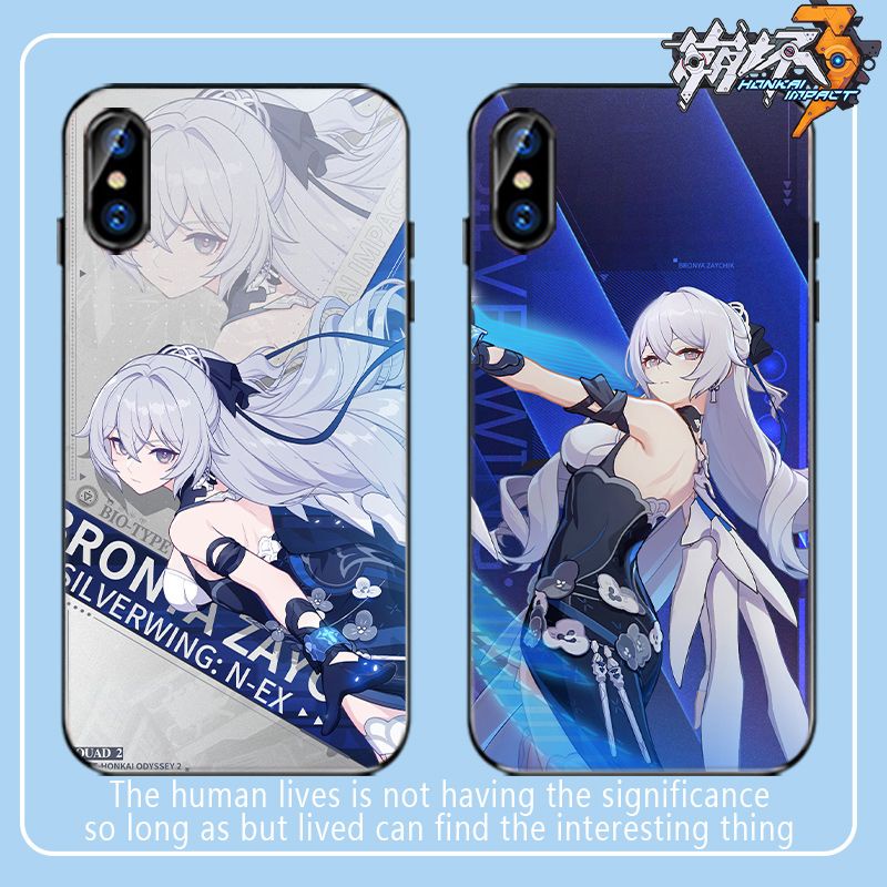 Honkai Impact 3 Bronya Case Compatible with iPhone Apple 13 Sublime Silver Wing Frosted Soft Case