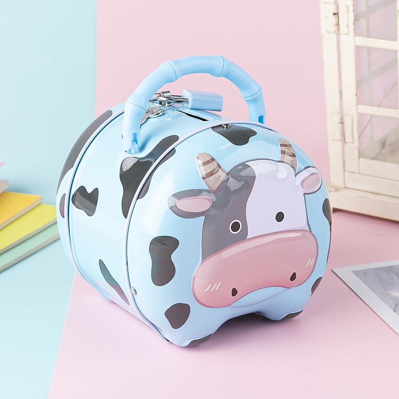 Khoá két sắt hình con bò sữa dễ thương cho bé