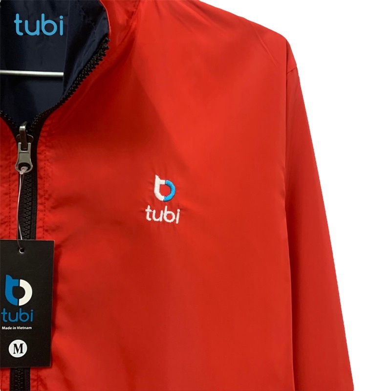 Áo khoác Tubi 2 Mặt Màu Đỏ - Xanh Đen