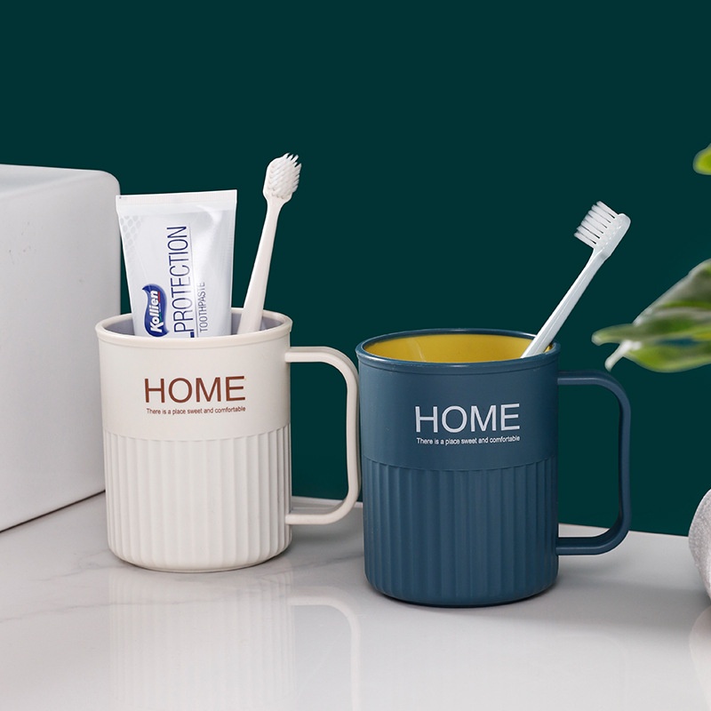 Giá Thấp Khuyến Mãi Cốc Nhựa Đánh Răng Cốc Đánh Răng Hai Màu Tương Phản Sáng Tạo Cho Cặp Đôi