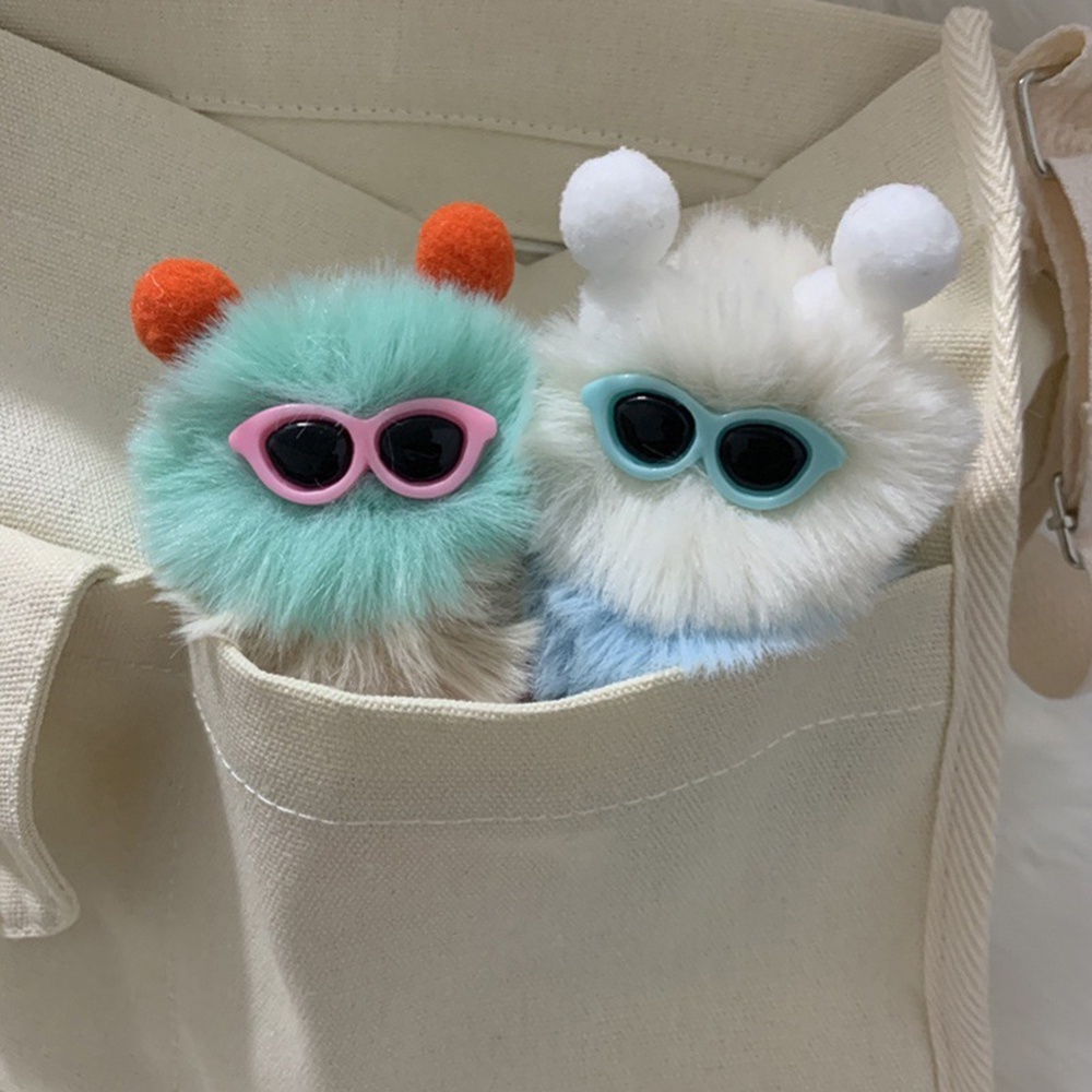 Móc Khóa Hình Sâu Bướm Nhồi Bông Nhiều Màu Dễ Thương