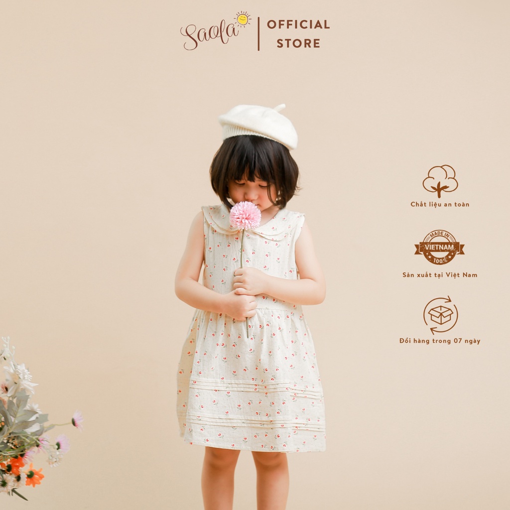 Váy Bé Gái Hàng Thiết Kế Cao Cấp Cho Bé Gái Cho Bé Từ 9kg Đến 25 Kg - DAHLIA DRESS - DRC007 - SAOLA KIDS CLOTHING