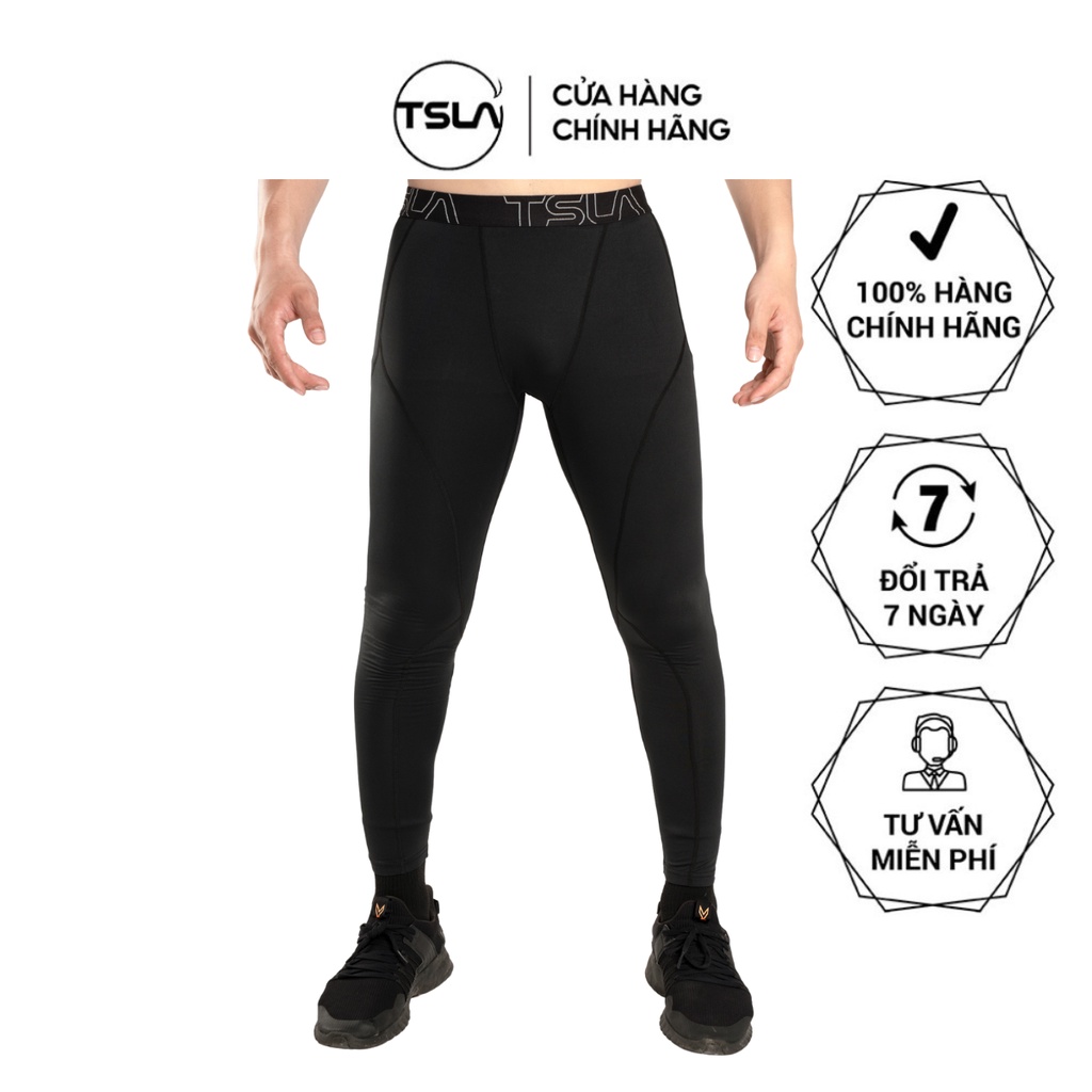 Quần giữ nhiệt nam combat pro TSLA lót lông cừu mỏng quần legging nam co giãn tập gym thể thao chạy bộ bóng rổ TSL1009