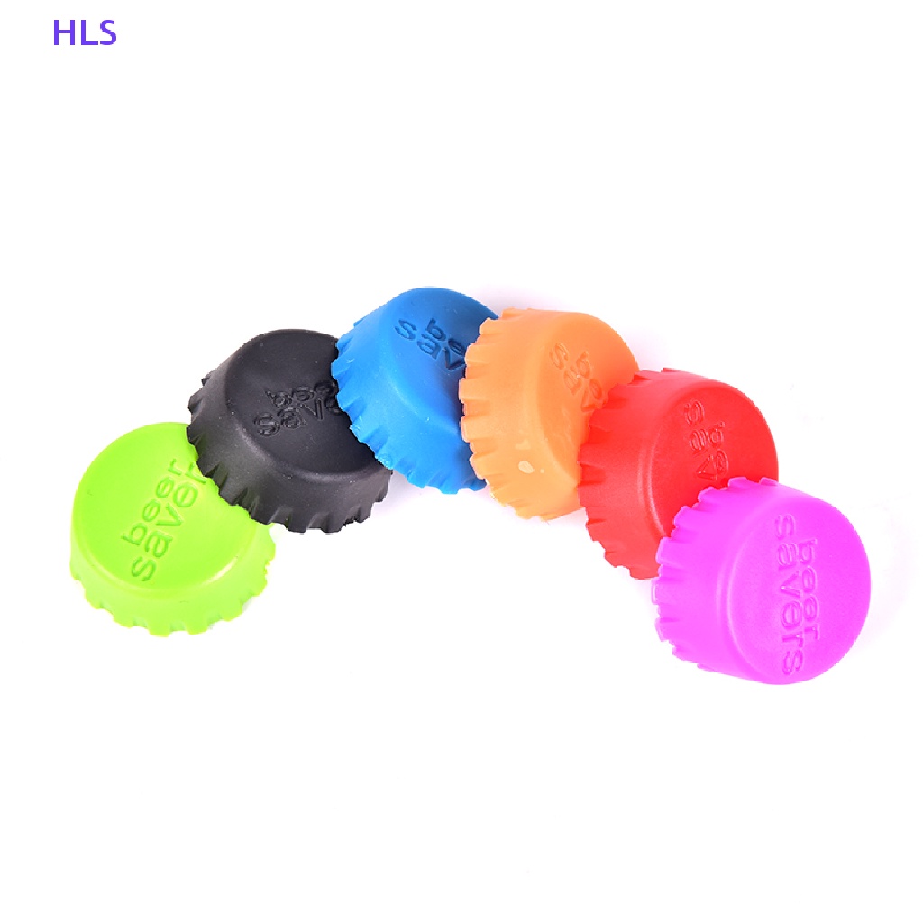 Bộ 6 Nắp Đậy Chai Bia Bằng Silicone Tái Sử Dụng Tiện Lợi