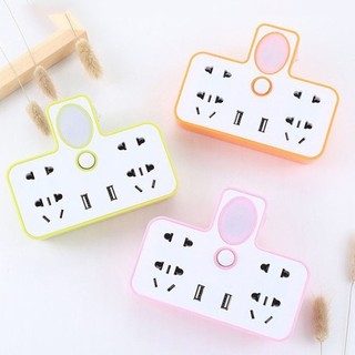 [MÃ GIẢM 50%] Bộ ổ điện chia 2 cổng USB có đèn led( Giao Màu Ngẫu Nhiên)