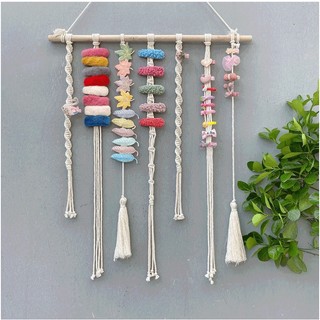 [Size lớn] Khung treo ảnh tết Macrame, rèm Macrame trang trí Hitahome