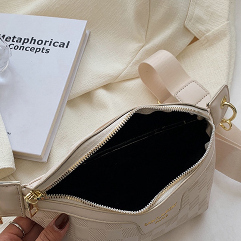 Túi đeo chéo IELGY dáng nhỏ họa tiết kẻ sọc ca rô phong cách Hàn Quốc thời trang dành cho nữ