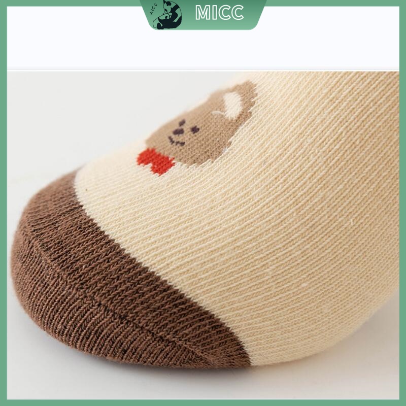 Set 5 Đôi Vớ Cotton Họa Tiết Hoạt Hình Phong Cách Hàn Quốc Dành Cho Các Bé 1-12 Tuổi