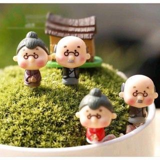 Cặp ông bà mini trang trí tiểu cảnh Terrarium....