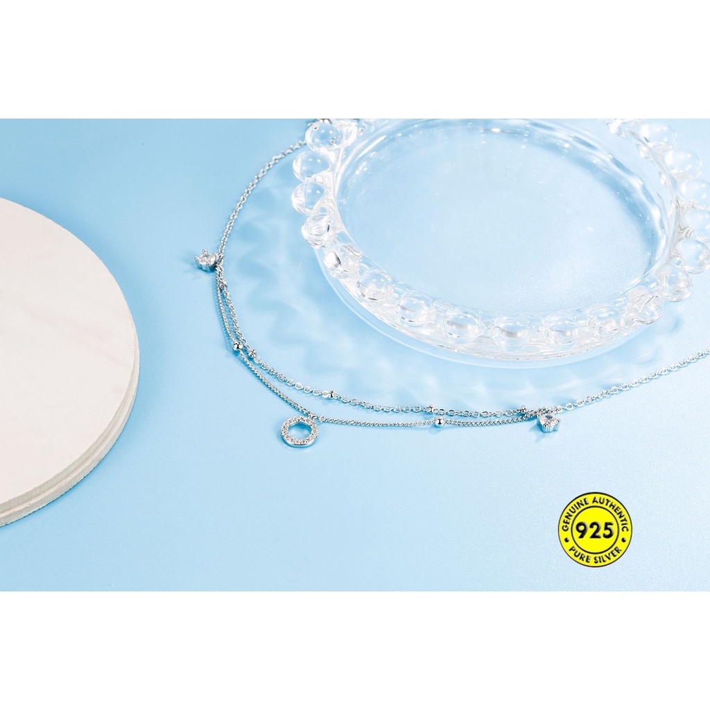 Lắc Chân Hai Lớp Đính Đá Zircon U1147