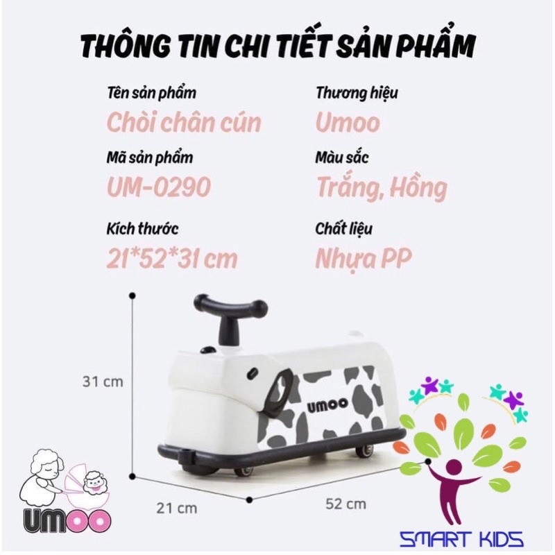 Thanh lý Xe chòi chân Cún Umoo dành cho bé từ 1 tuổi trở lên. Hàng trưng bày