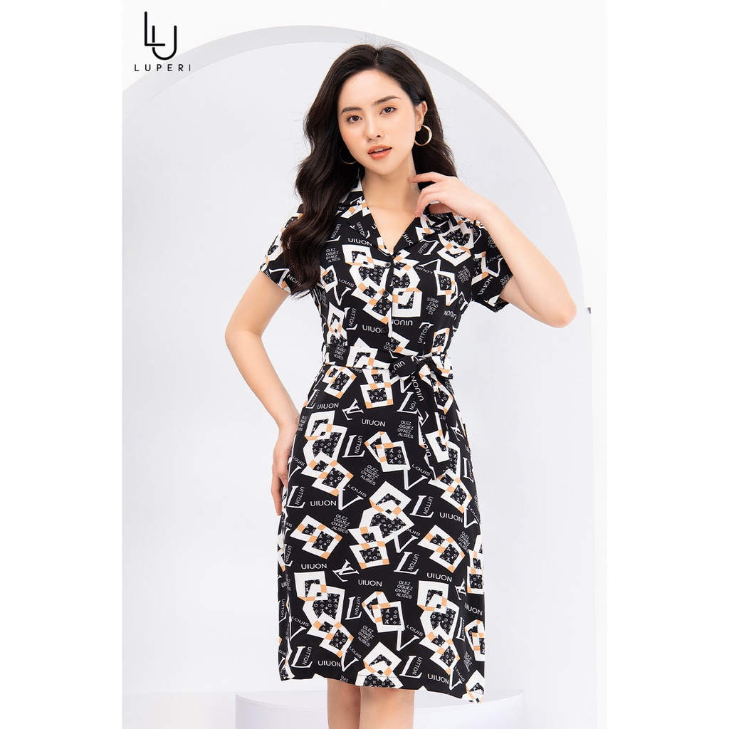 Váy Liền Xòe Nhẹ Cổ V LUPERI LFV3152