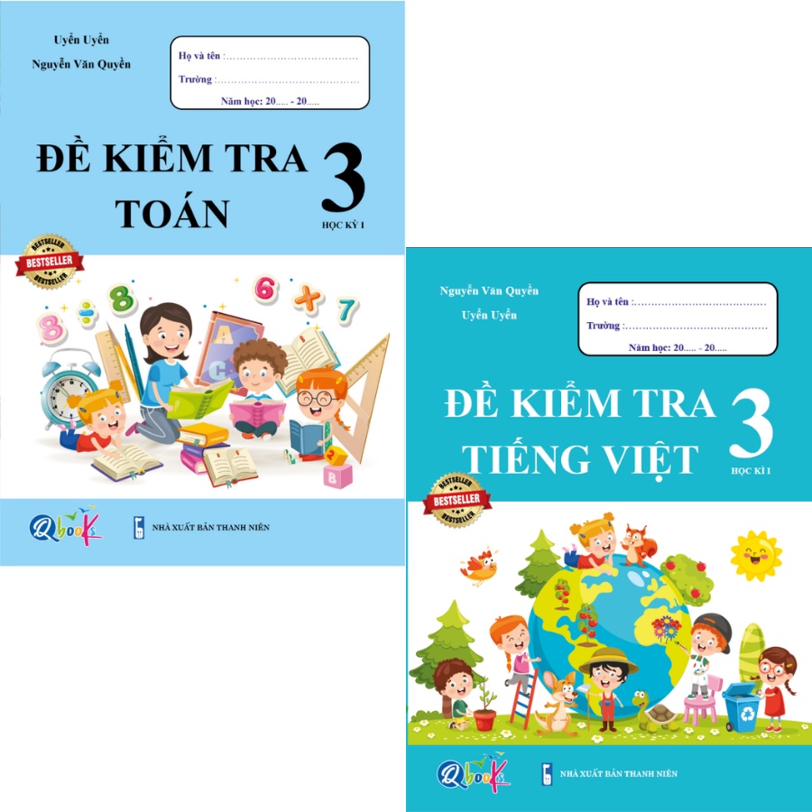 Sách - Combo Đề Kiểm Tra Toán và Tiếng Việt 3 - Học Kì 1 - Nâng cao (2 cuốn)