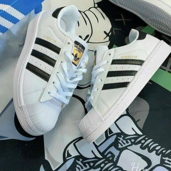 GIày superstar mũi sò màu trắng sọc đen, giày thể thao adidas nam nữ cao cấp sezi 36_43
