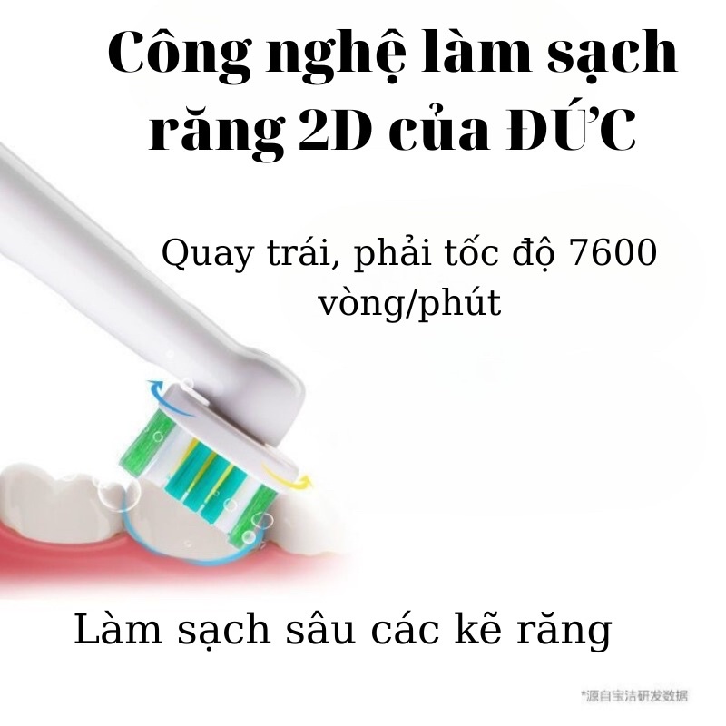 [Mua1tặng4] Bàn chải điện đánh răng Braun OralB, bàn chải Oral b D12 Vitality chính hãng làm sạch răng,hạn chế viêm nướu