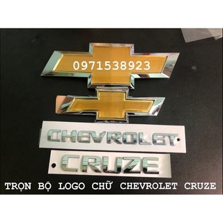 Trọn bộ logo trước sau chữ chevrolet cruze hàng cao cấp giá rẻ 2009-2014