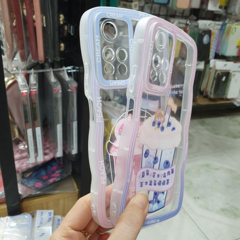 Ốp lưng Xiaomi Redmi note 11 pro plus 5G dẻo viền màu lưng in hình ly trà sữa có bảo vệ camera