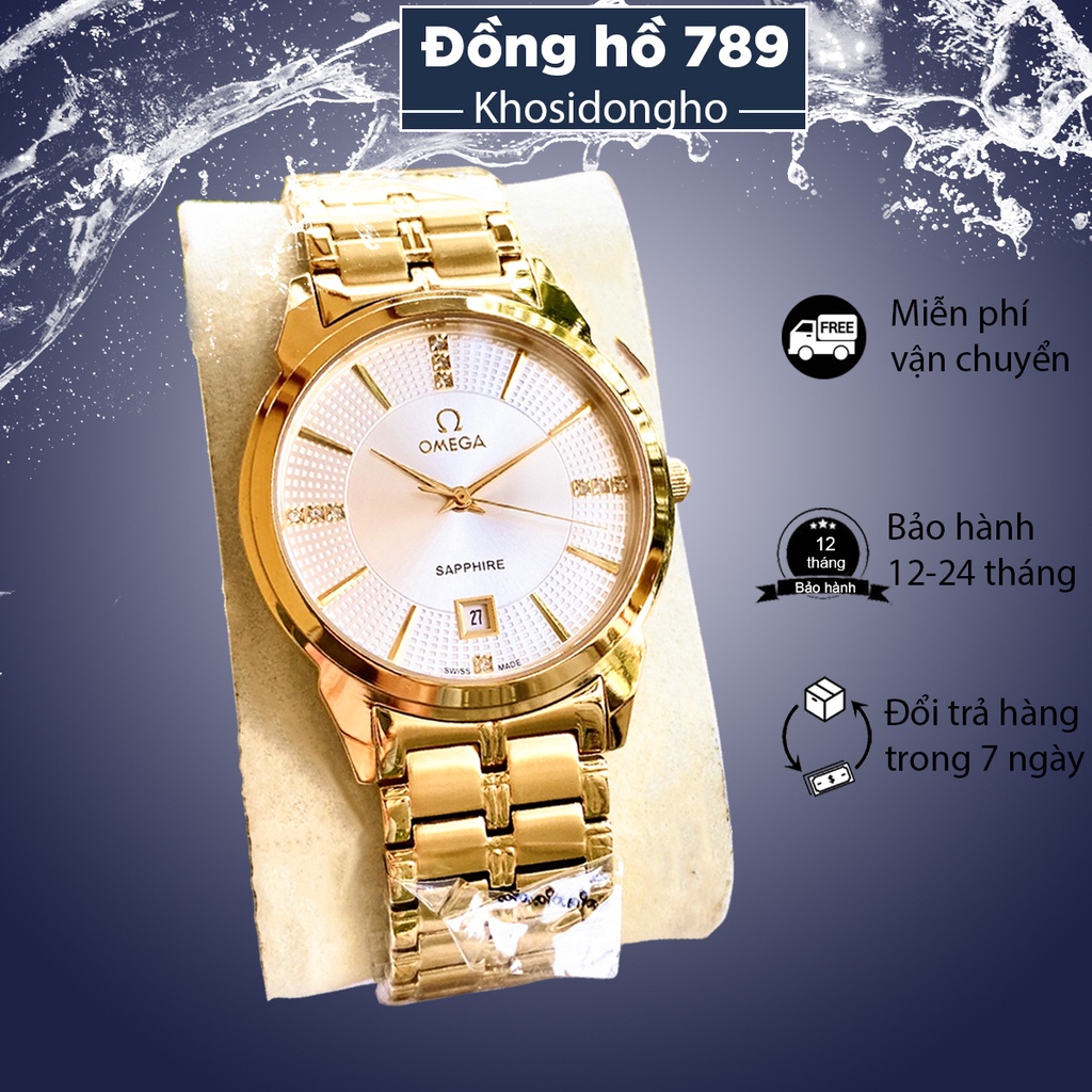 (Giá Sỉ) Đồng Hồ NAM OM037 TRẮNG Chống Xước, Chống Nước TUYỆT ĐỐI - TẶNG 1 Vòng Đá tỳ Hưu + 2 pin AG4