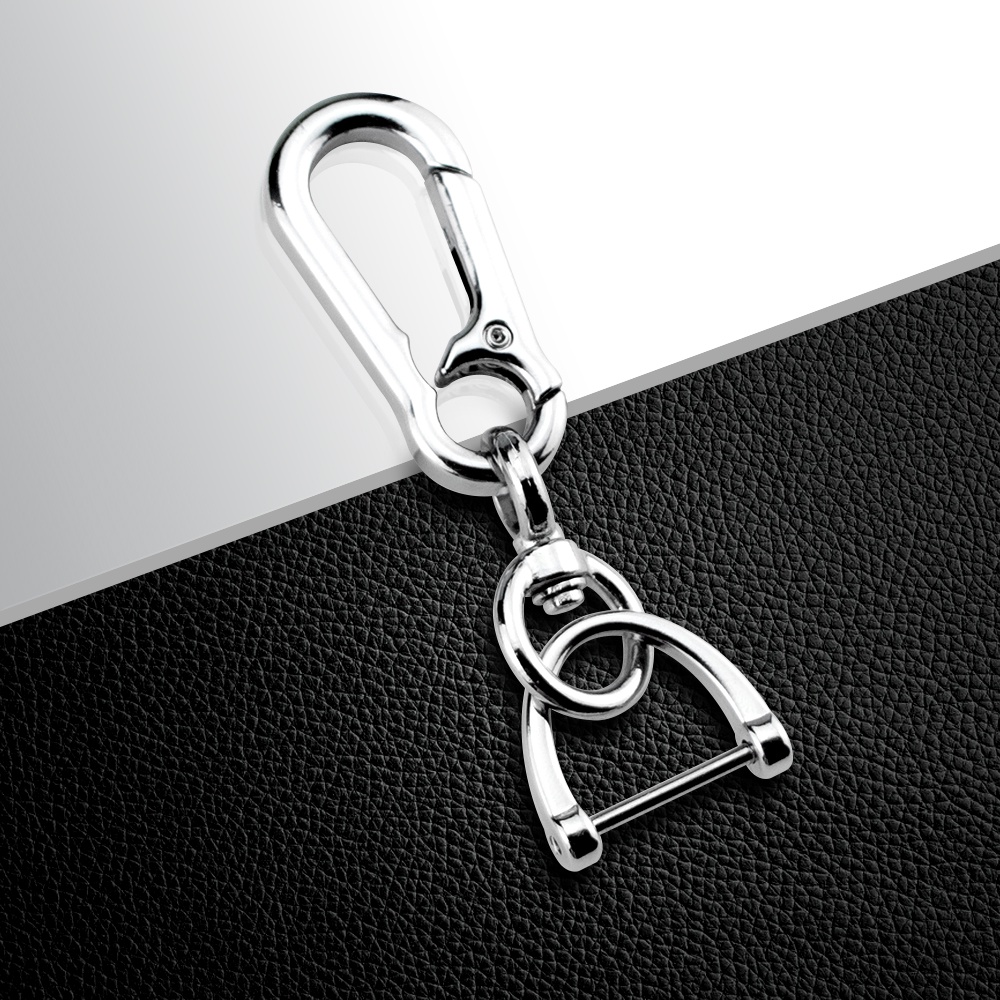 Móc Khóa Kim Loại 2 Màu Thông Dụng Cho Nam Và Nữ