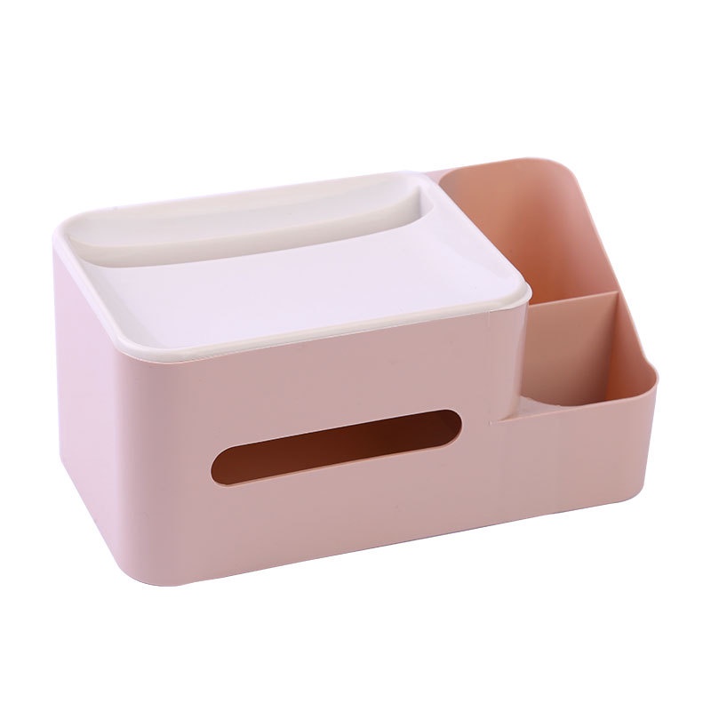 PVN51957 Hộp đựng khăn giấy rút đa năng 3in1 kèm khay để điều khiển remote, bút viết, mỹ phẩm Giá Rẻ