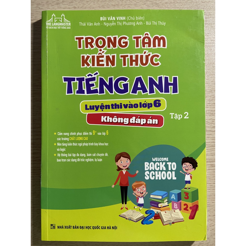 Sách - Trọng tâm kiến thức Tiếng Anh luyện thi vào lớp 6 tập 2 ( không đáp án)