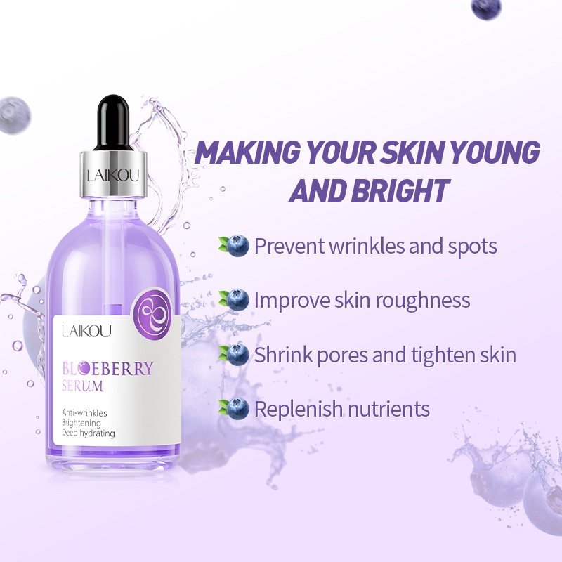 Serum việt quất LAIKOU 100ml cao cấp dưỡng ẩm sâu chống nếp nhăn làm sáng da