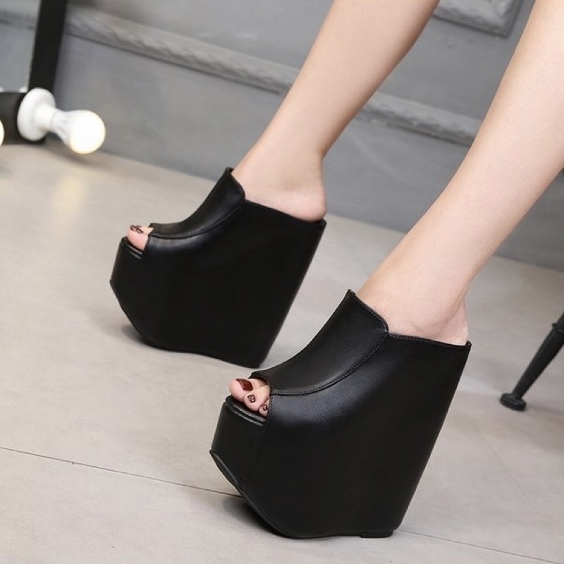 Dép đế xuồng màu trơn 18 cm, hàng cao cấp