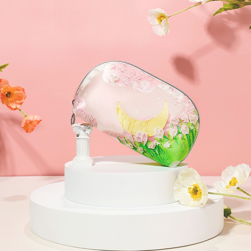 Túi Đựng Mỹ Phẩm Du Lịch Chất Liệu TPU Nhám Mờ Chống Thấm Nước In Họa Tiết