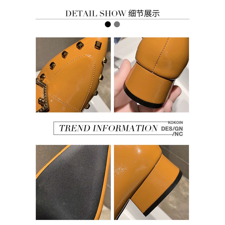 Giày Cao Gót Mũi Nhọn Bằng Da Phong Cách Anh Quốc Thời Trang Mùa Đông 2022