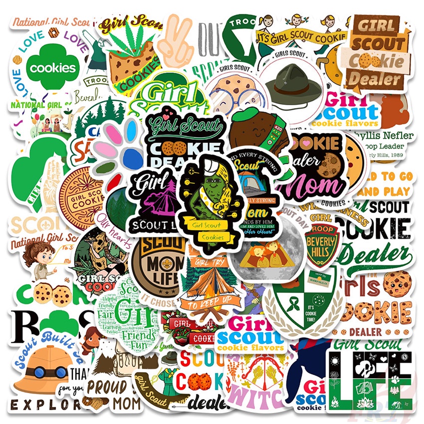 ❉ Hình Dán Cô Gái Scout Series 01 ❉ Bộ 50 Sticker Chống Thấm Nước Họa Tiết Doodle Hợp Thời Trang