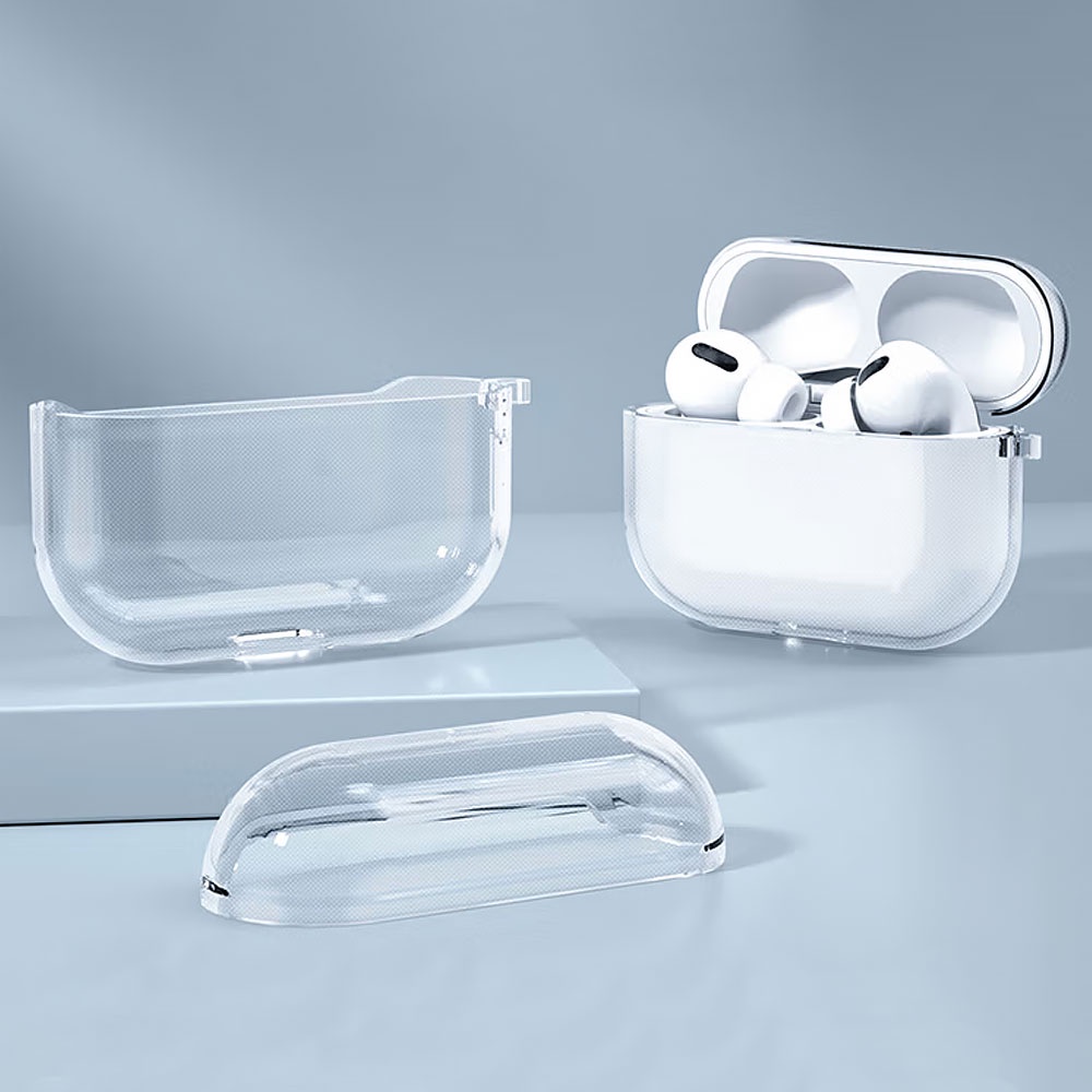 Vỏ Bảo Vệ Hộp Sạc Tai Nghe Bluetooth Airpods Pro2 Bằng Silicon TPU Mềm Trong Suốt Chống Trầy Xước Chống Sốc 1 Cái