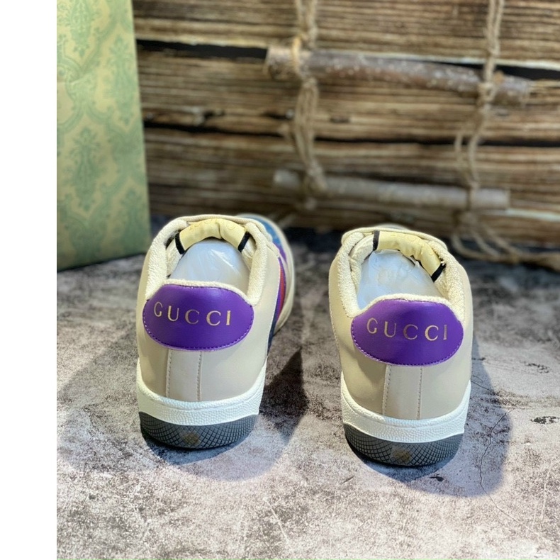 Giày thể thao GG 3 vạch GC 𝐒ơ𝐧 𝐓ù𝐧𝐠 hàng cao cấp cực chất màu tím.