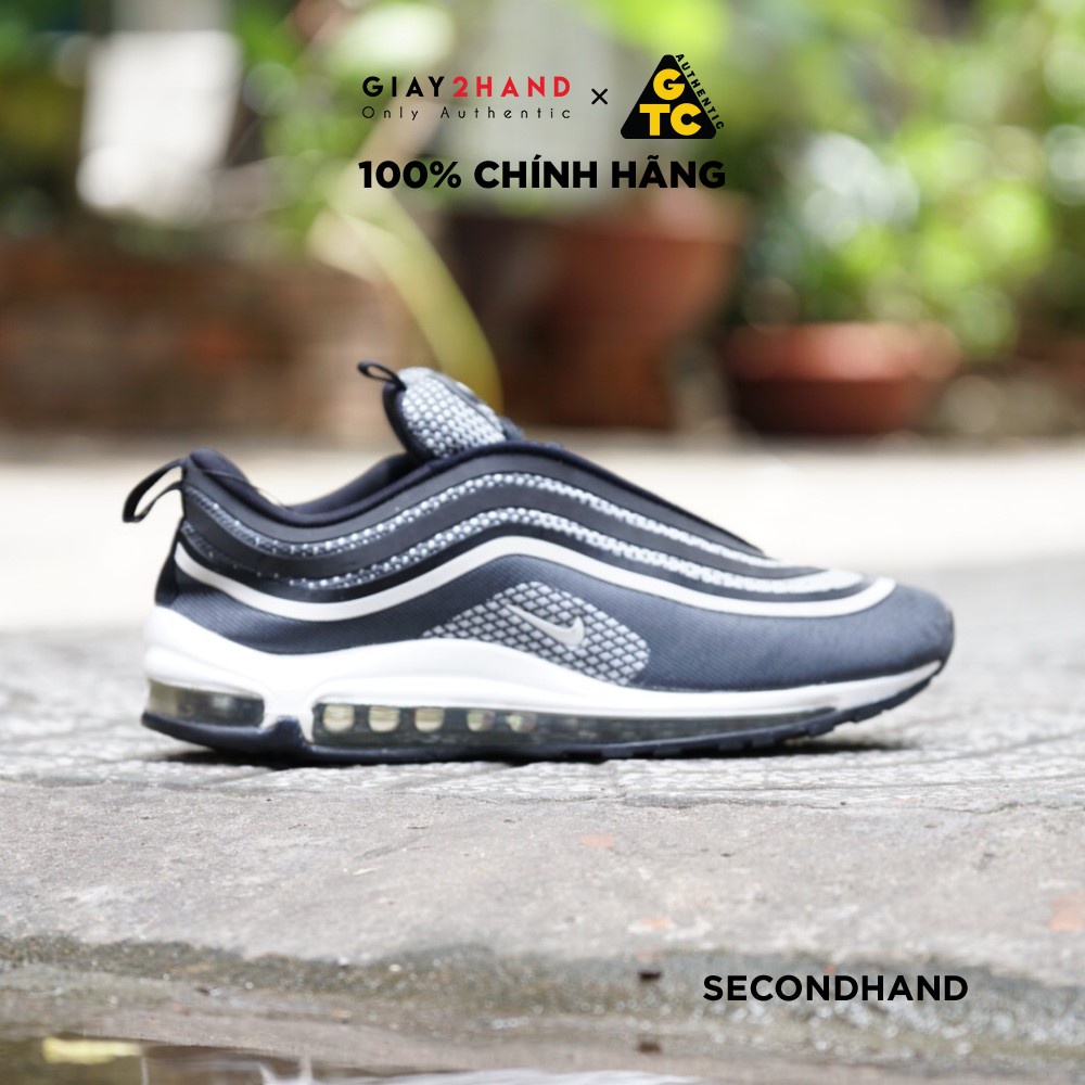 Giày Thể Thao NIKE AIRMAX 97 ULTRA 17  BLACK PURE PLATINUM 918356-001 CŨ CHÍNH HÃNG