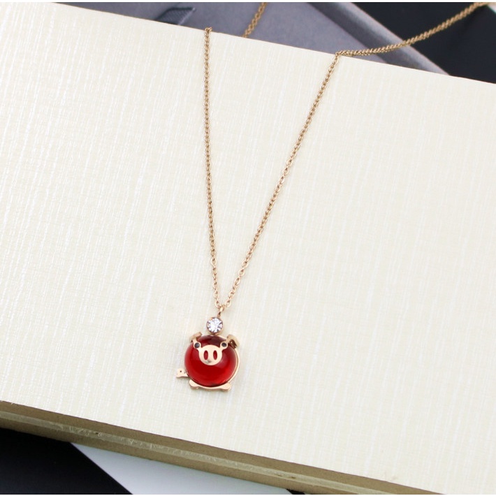 Dây Chuyền Heo May Mắn Titan Không Đen TT 1660