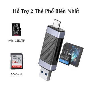 Đầu đọc thẻ nhớ SD TF MicroSD USB Type C ORICO CD2D-AC2/AC3 / 2CR61