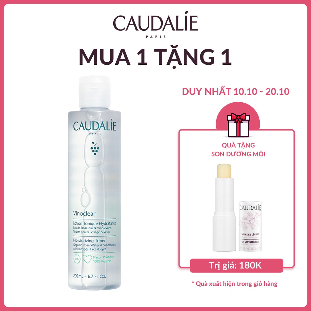 Lotion dưỡng ẩm làm dịu da ngừa mụn Caudalie Vinoclean 400ml - Thương hiệu mỹ phẩm cao cấp từ Pháp