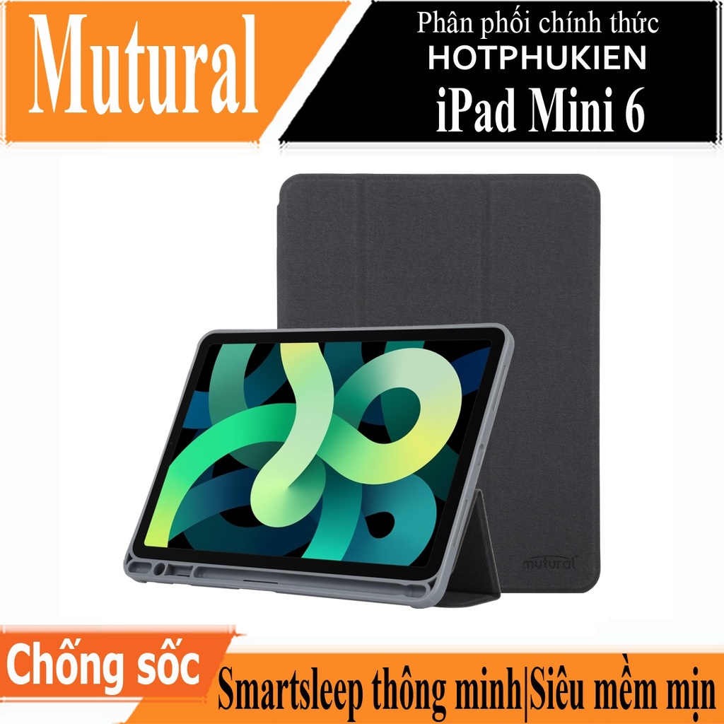 Case Bao da chống sốc canvas Mutural Yashi Series cho iPad Mini 6 (có ngăn đựng bút) - hotphukien phân phối