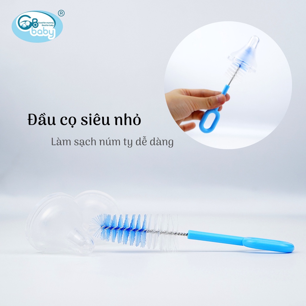 Dụng Cụ Cọ Rửa Vệ Sinh Bình Sữa Và Núm Ti Gb-Baby 2 Chi Tiết Đa Năng