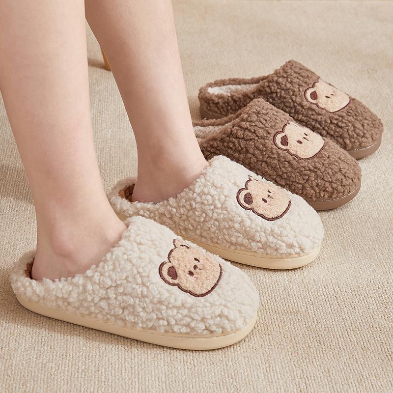 ⚡HOT SALE⚡ CHZK Mùa thu và mùa đông trong nhà bông dép, không trượt cộng với nhung dép, dép nữ