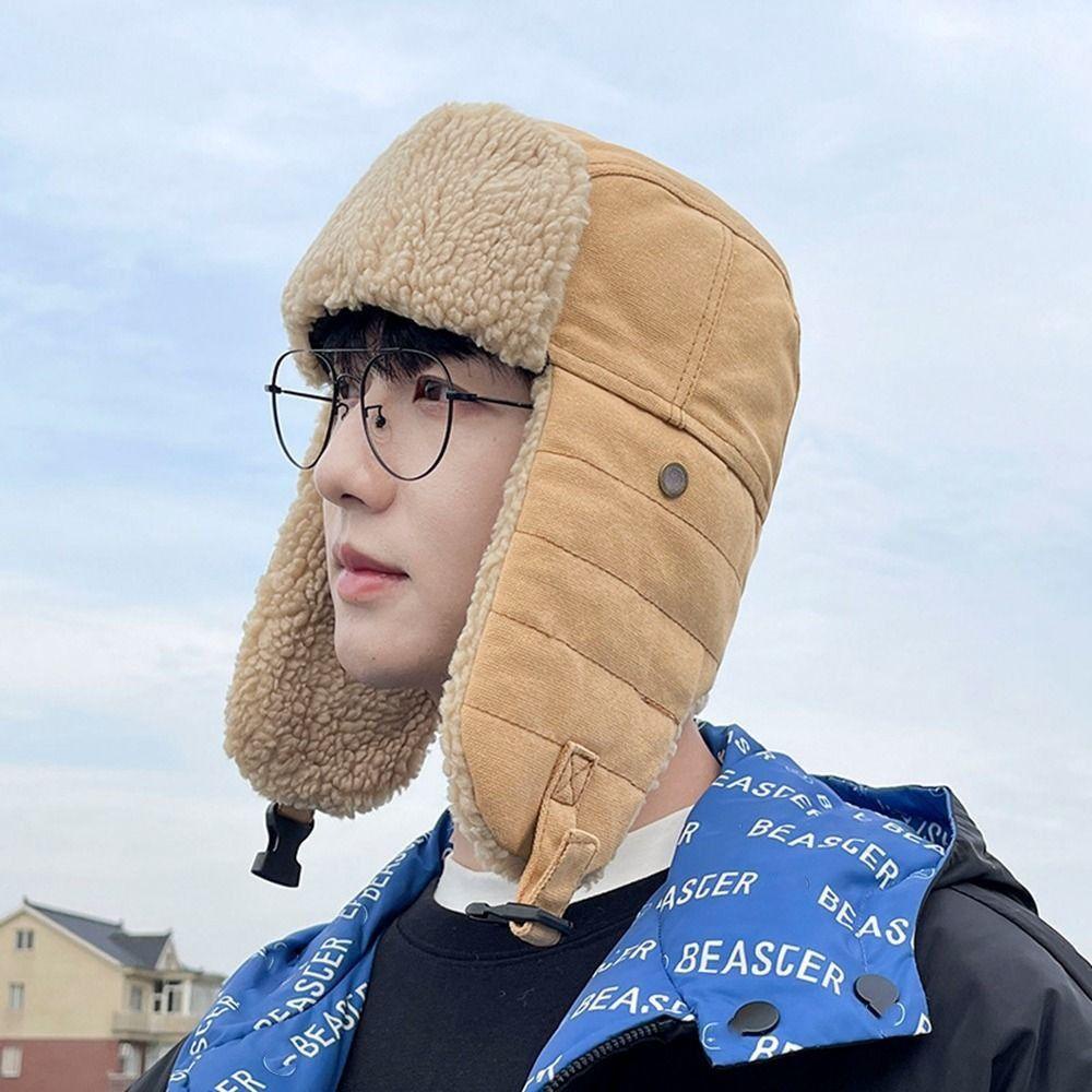 Mũ Bomber Giữ Ấm Bảo Vệ Tai Khi Lái Xe Cho Nam Nữ