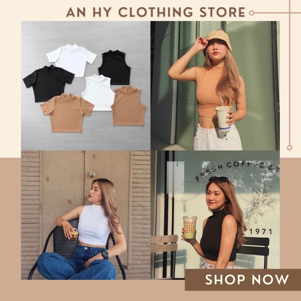 (có bán sỉ,ảnh thật,hoả tốc)🍊ÁO_CROPTOP_BA_LỔ_CỔ_LỌ🥑