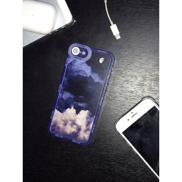 Ốp lưng iphone cạnh vuông Jicase Ánh Sao và Bầu Trời 7/7plus/8/plus