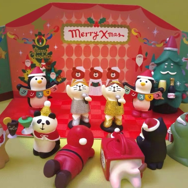 Decole Nhỏ Nhắn✿Mô Hình Ông Già Noel / Mèo Nhật Bản D22-48 Bằng Nhựa Resin Độc Đáo Trang Trí Nhà Cửa DIY