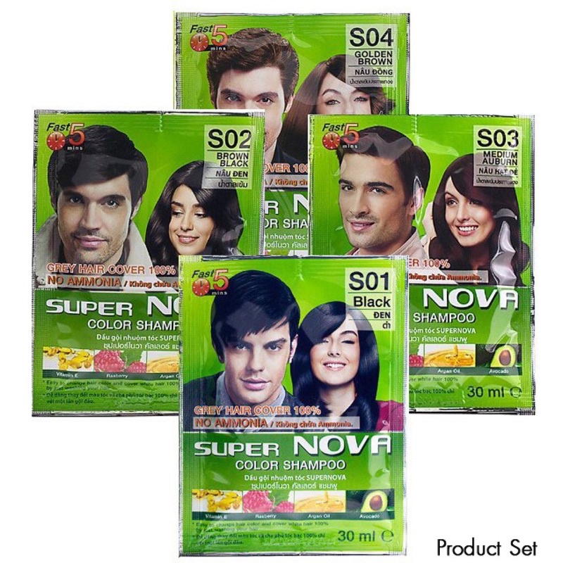 Gội phủ bạc gói SUPERNOVA- 30ml Màu S01,02,03,04,05