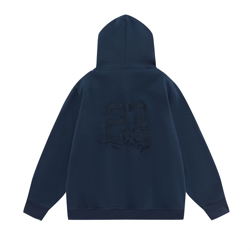 A &amp; J Sáng Tạo Thời Trang Cổ Điển Không. Áo Hoodie Lông Nhung Dáng Rộng Thêu Hoạ Tiết 23 Kỳ Diệu Đơn Giản Xinh Xắn