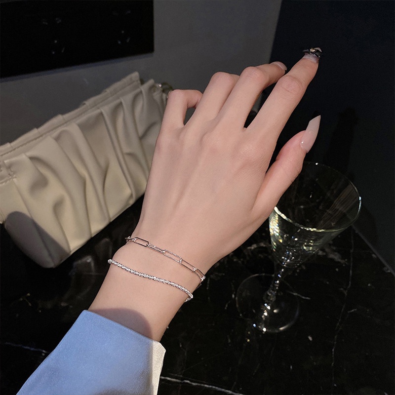 Vòng Tay Bạc Trơn Thiết Kế Đơn Giản Thời Trang Cho Nữ
