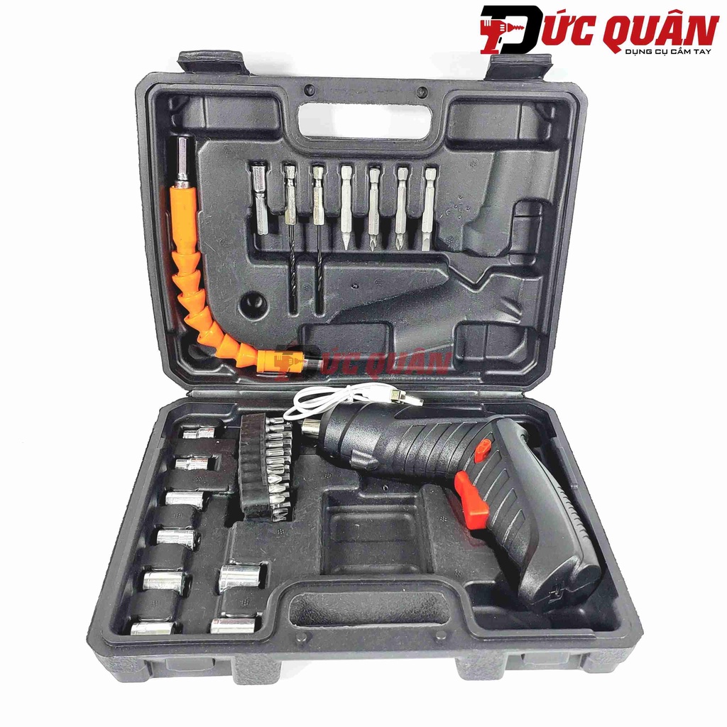 Máy bắn vít cầm tay mini 2 chiều dùng pin sạc Tua vít điện Tuốc nơ điện dùng dây sạc USB máy xoáy ốc, khoan đục
